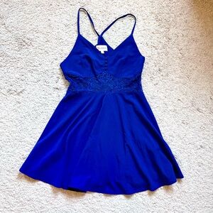 skater mini dress royal blue size M